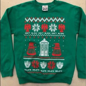 Doctor Who Men’s Fair Isle Crewneck Sweatshirt